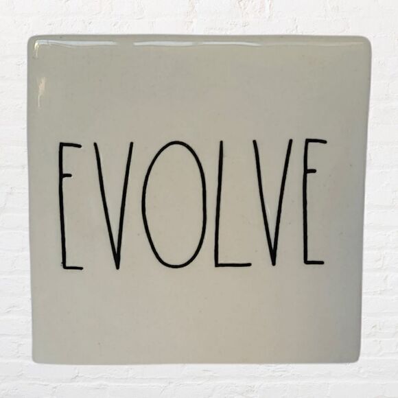 Rae Dunn Double Sided Think Evolve Block - Picture 4 of 9